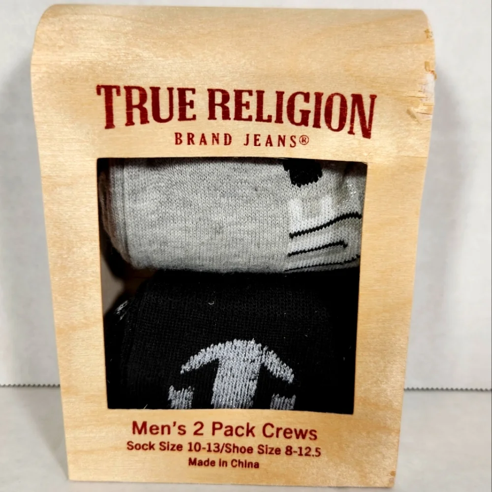 NWT Men's True Religion 2 Pack Crew Socks